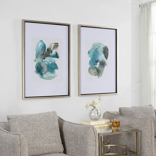 Blueprints Watercolor Prints by Uttermost in multi. Made from pine, mdf, glass, paper, veneer in a modern style.
