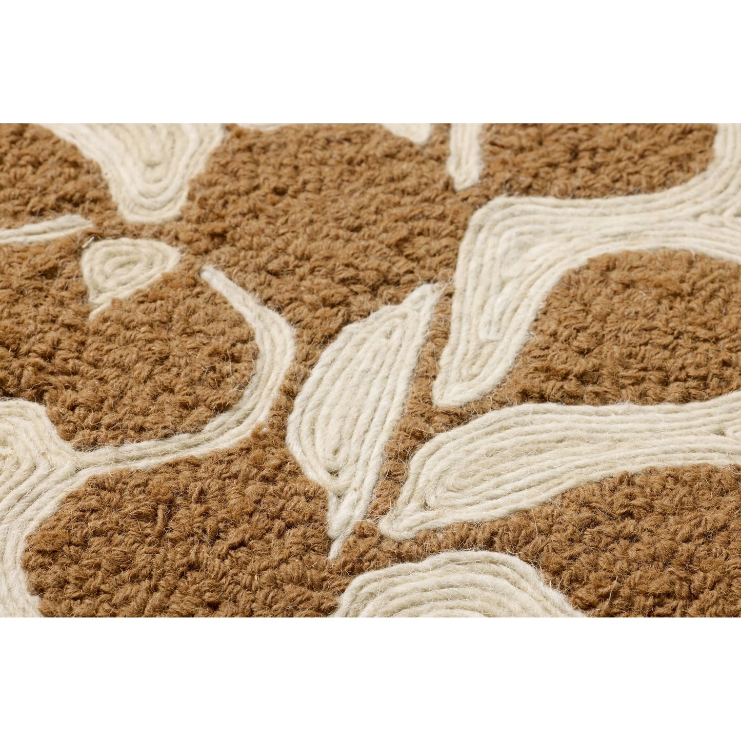 003 SI-2521708 | Closeup | Sprig & Soil by Loloi in brown. Made from wool in a cottage & farmhouse style.