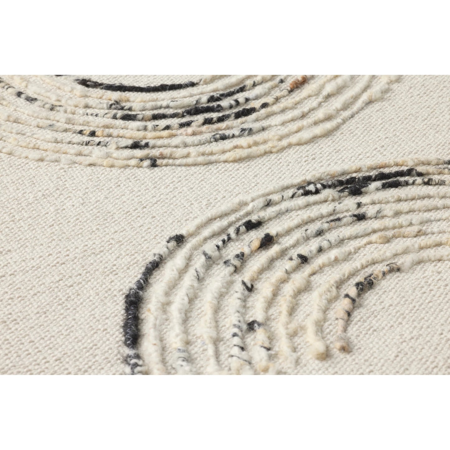 002 SI-2628821 | Closeup | Verse Wall Decor by Loloi in ivory, black. Made from wool in a unique style.