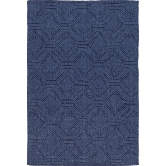 Ashlee Rug - 16370 by Surya in dark blue. Made from 100% wool in a unique style.