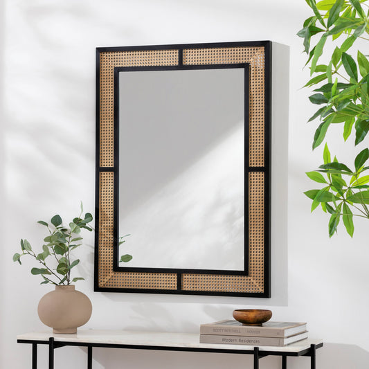Anassa Mirror - 32891 by Surya in black. Made from frame: metal, substrate: manufactured wood in a modern style.