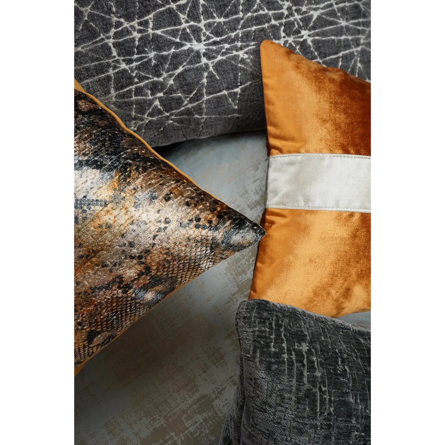 005 SI-2028522 | Lifestyle | Questa Throw Pillow by DV Kap Home in caviar. Made from 51% viscose, 38% polyester, 11% cotton in a modern style.
