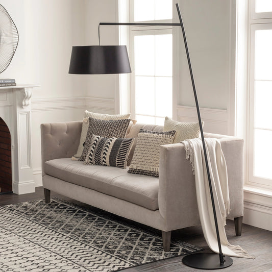 Astro - 24854 by Surya in black, translucent, white and paintedpaintedpainted. Made from shade (outside): polyester, body: metal, base: metal, finial: metal, harp: metal in a modern style.