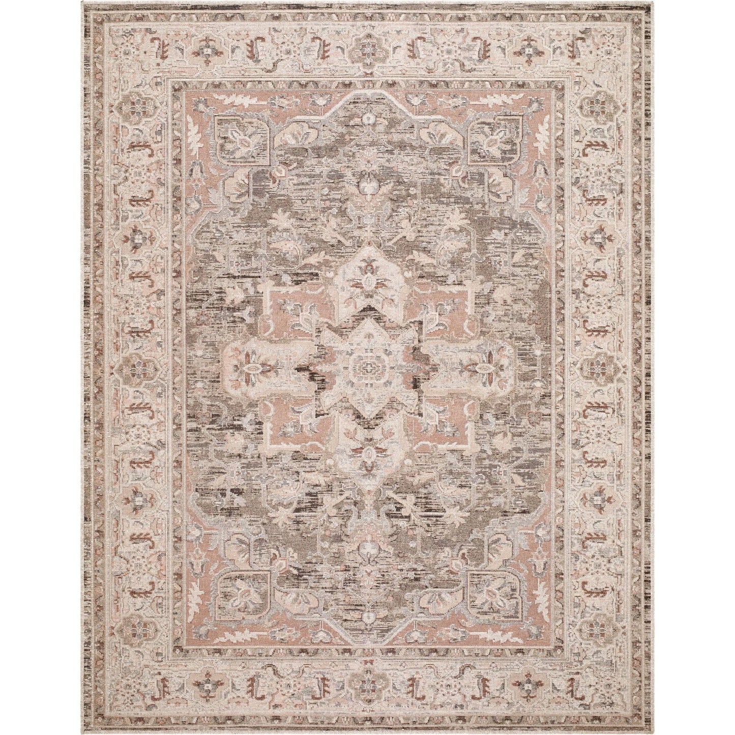 000 SI-2631081,SI-2631082,SI-2631083,SI-2631084,SI-2631085,SI-2631086 | Primary Silo | Aston Villa ASV-2300 Rug by Livabliss in muted taupe, dusty rose, cream, soft gray, antique white. Made from polyester in a unique style.