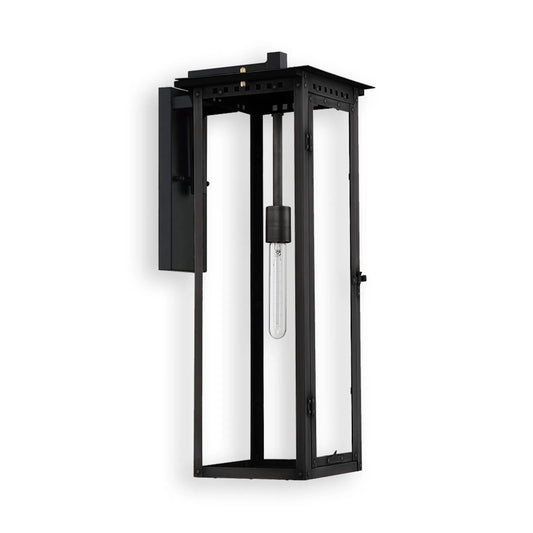 Alantowne Electric Lantern by Primo Lighting in midnight black. Made from copper in a modern style.