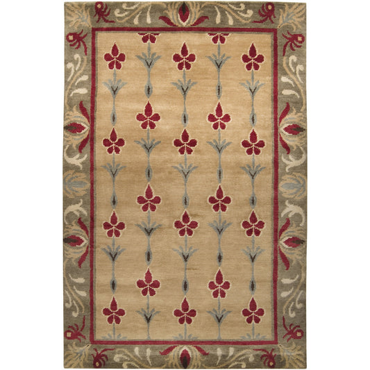 Arts and Crafts Rug - 2642 by Surya in amber, rust, charcoal, dark brown, tan. Made from 100% new zealand wool in a unique style.