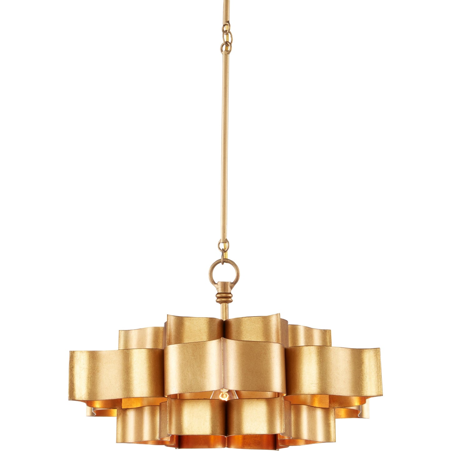 012 S-223979 | Additional Silo | Grand Lotus Pendant/Semi-Flush Mount by Currey and Company. Made from wrought iron in a modern style.