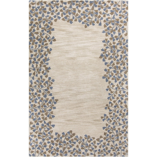 013 47197-9400 | Primary Silo | Athena ATH-5117 Rug by Surya in beige, medium brown, charcoal, denim. Made from 100% wool in a unique style.
