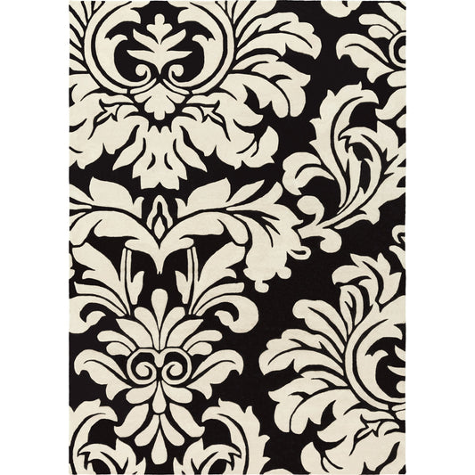 ATH-5131 Rug by Surya in black, ivory. Made from 100% wool in a unique style.