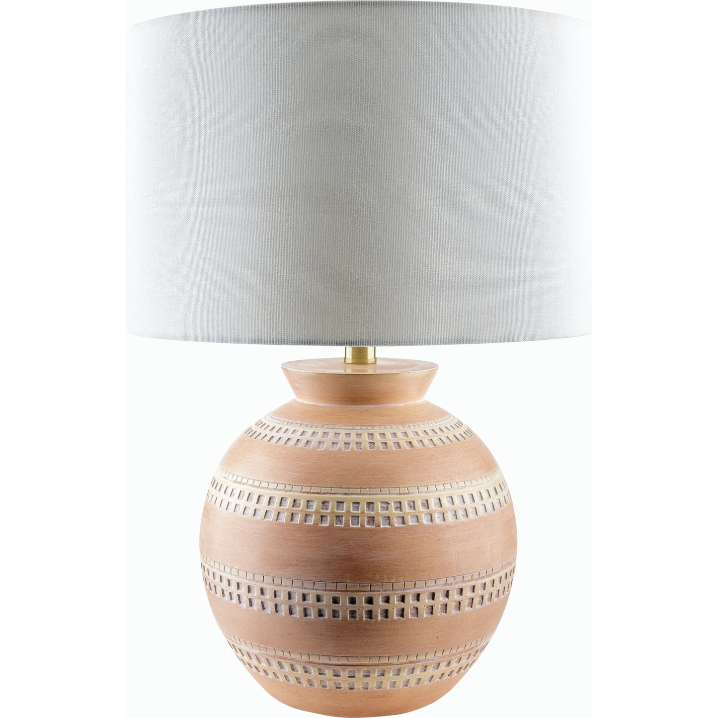 001 SI-2165557 | Primary Silo | Atollo Accent Table Lamp - 535848 by Surya in paintedplated. Made from resin, linen, iron in a modern style.