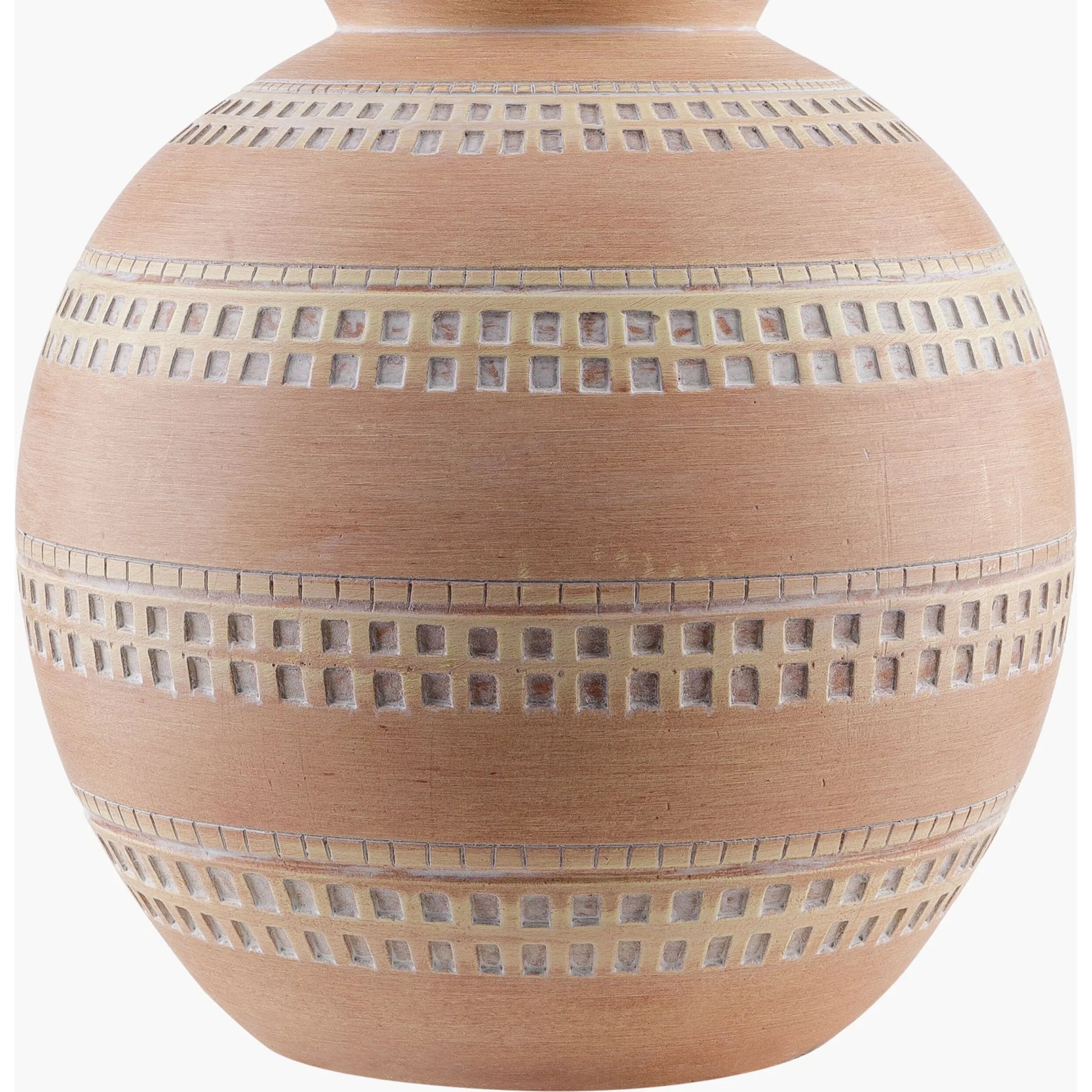 Atollo Accent Table Lamp - 535848 by Surya in paintedplated. Made from resin, linen, iron in a modern style.