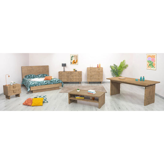 Atlantis Nightstand by LH Imports in grey and light taupe - brushed. Made from solid acacia, acacia veneer, mdf in a transitional style.