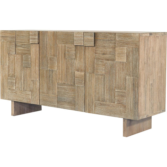 Atlantis Sideboard by LH Imports in grey and light taupe - brushed. Made from solid acacia, acacia veneer, mdf in a transitional style.