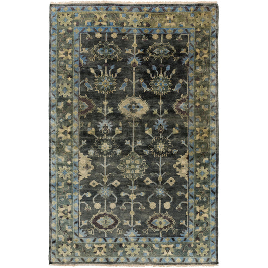 Antique Rug - 28441 by Surya in medium green, dark green, charcoal, slate, taupe, light olive. Made from face: 100% new zealand wool in a unique style.