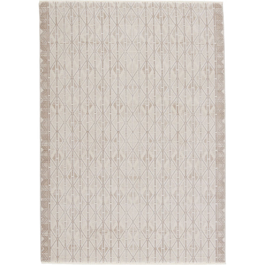 Aura AUR08 Rug by Jaipur Living in cream, light brown. Made from 53% polyester 47% viscose in a unique style.