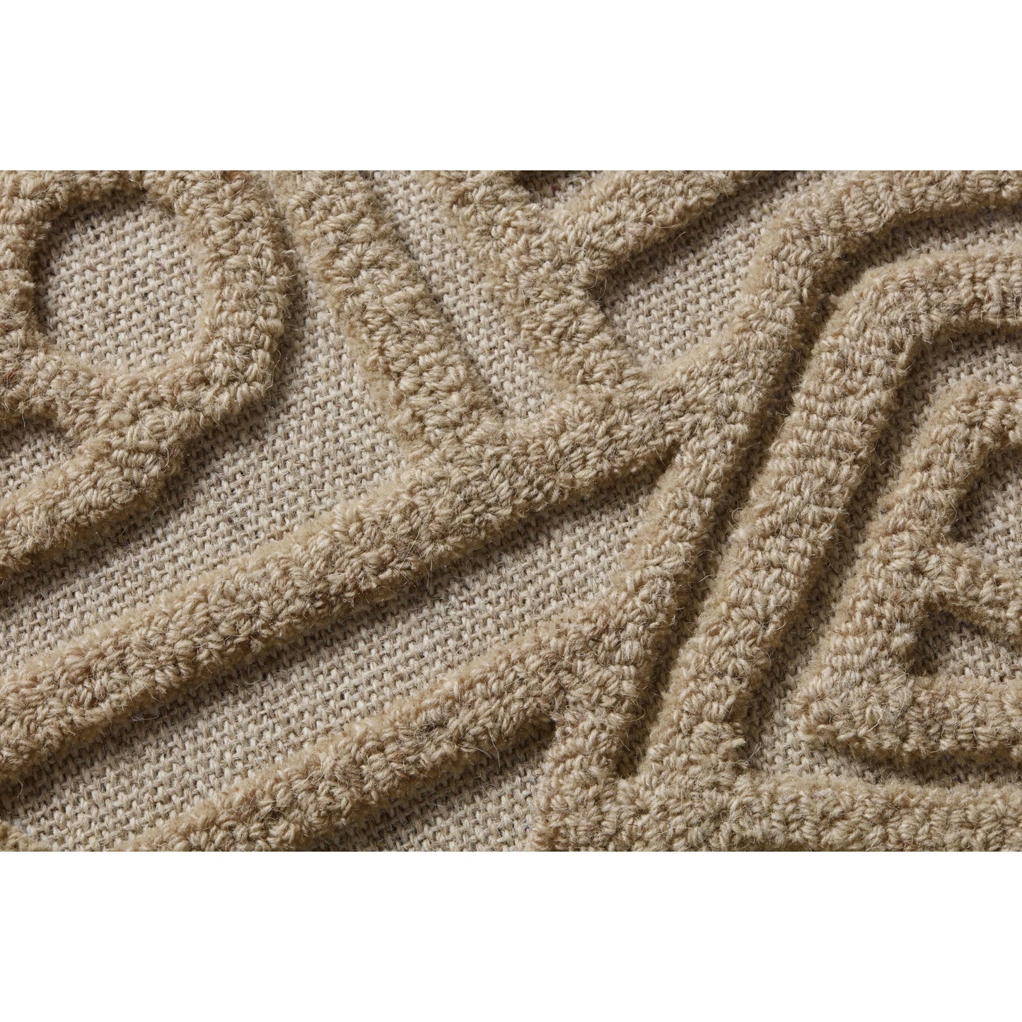 003 SI-2095069 | Closeup | Symbolism Wall Art by Loloi in beige, ivory. Made from 100% wool in a modern style.