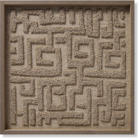 Mythus Wall Art by Loloi in beige, ivory. Made from 100% wool in a modern style.