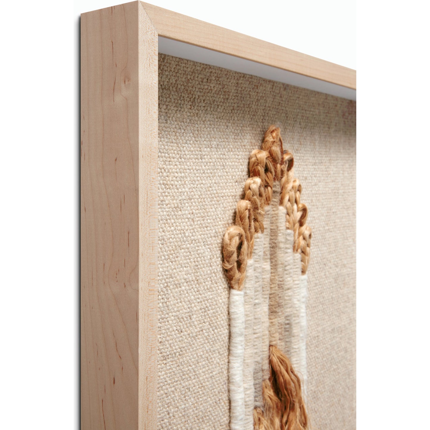 002 SI-2159802 | Closeup | Michelle Wall Art by Loloi in beige, ivory. Made from wool, jute in a modern style.
