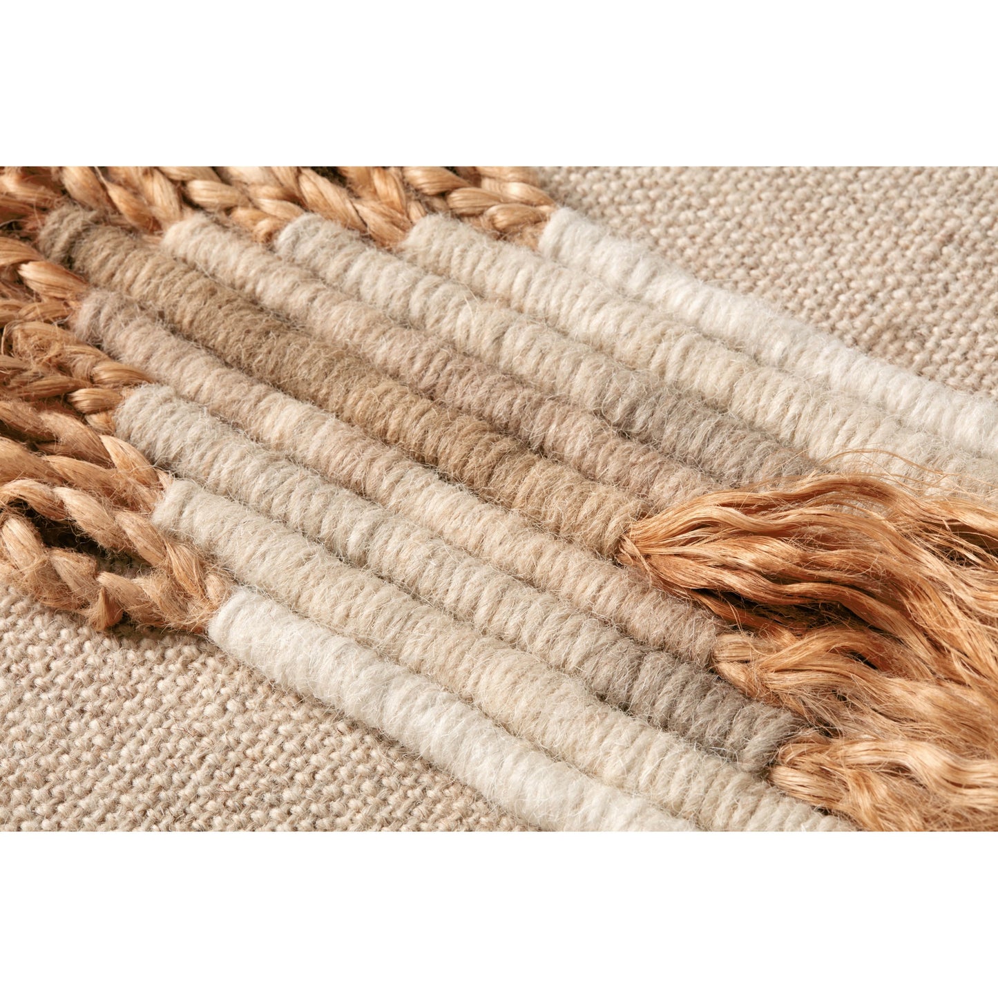 003 SI-2159802 | Closeup | Michelle Wall Art by Loloi in beige, ivory. Made from wool, jute in a modern style.