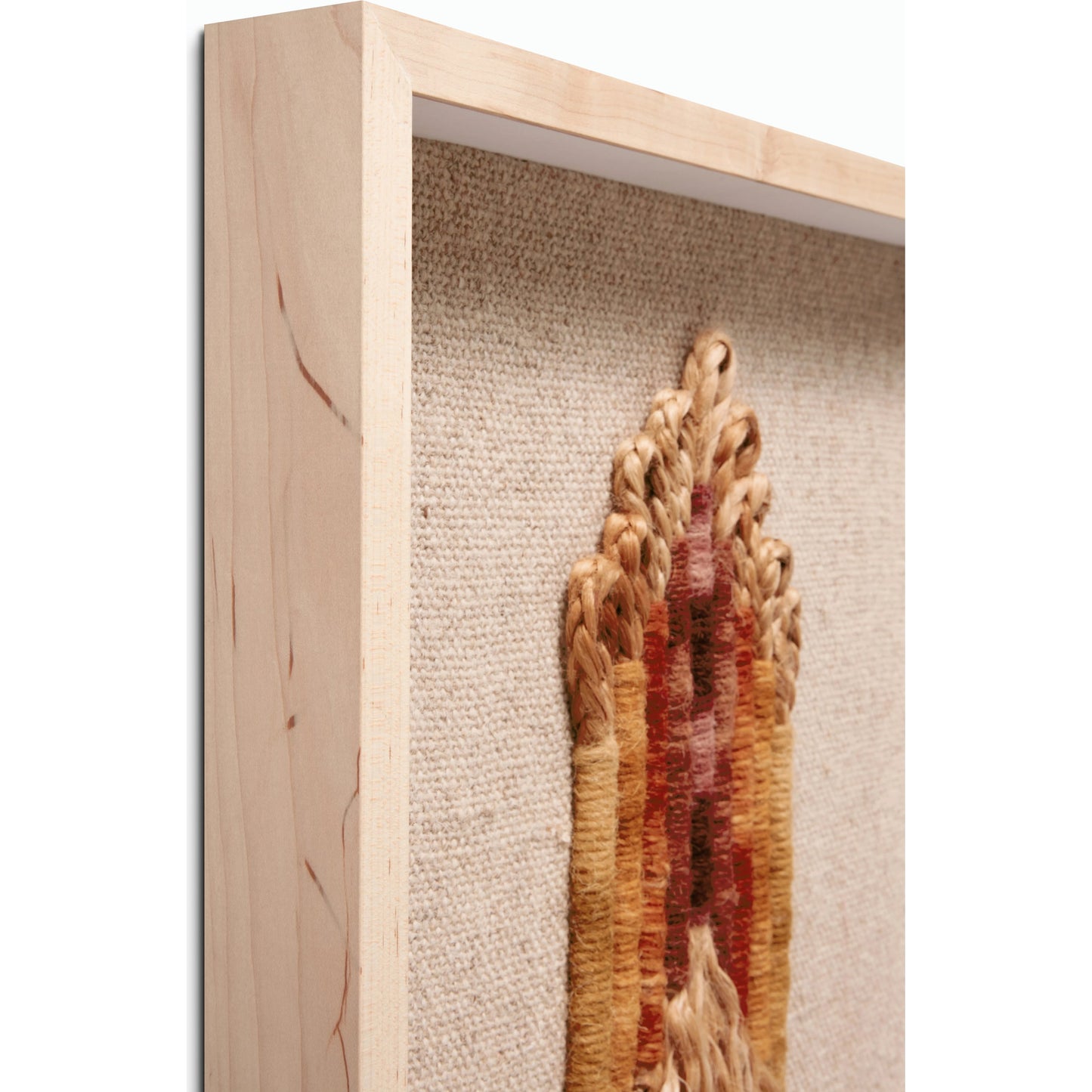 002 SI-2159560 | Closeup | Chrissy Wall Art by Loloi in beige, orange. Made from wool, jute in a eclectic & global style.