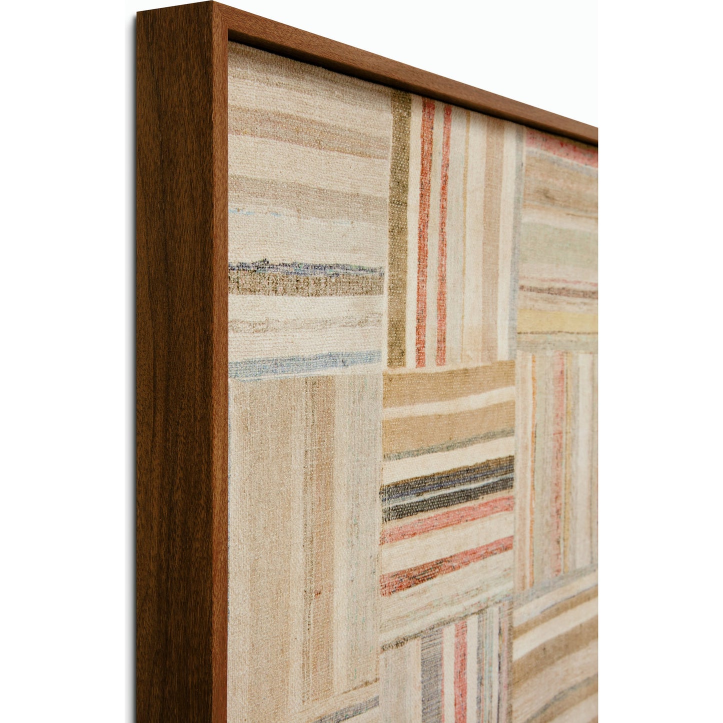 002 SI-2159803 | Closeup | Parquet Wall Art by Loloi in multi, beige. Made from cotton, polyester in a modern style.