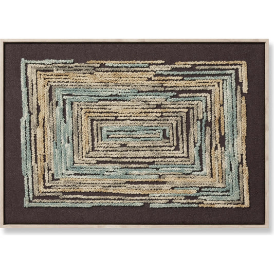 MIidpo Wall Decor by Loloi in gold, blue. Made from 100% wool in a rustic style.