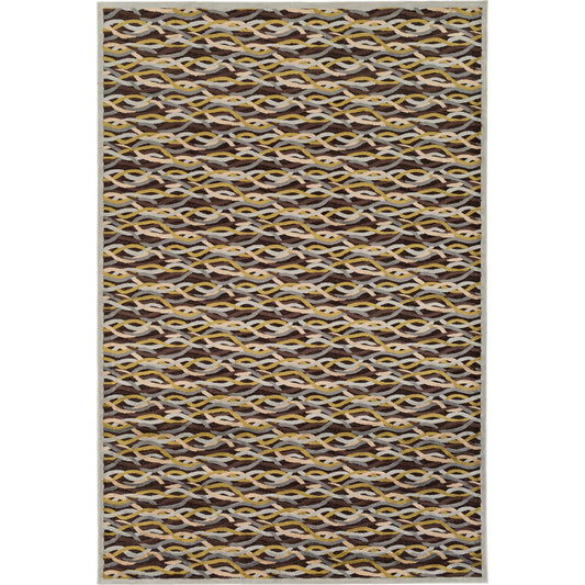 Brazil Rug - 17284 by Surya in blue, yellow, ivory. Made from face: 60% viscose, 40% chenille-polyester in a unique style.