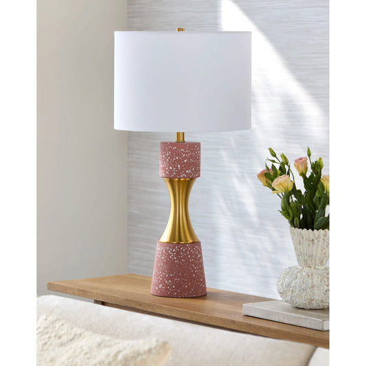 Arroyo AYO-002 Table Lamp by Surya. Made from cement, iron, linen, polyester in a eclectic & global style.