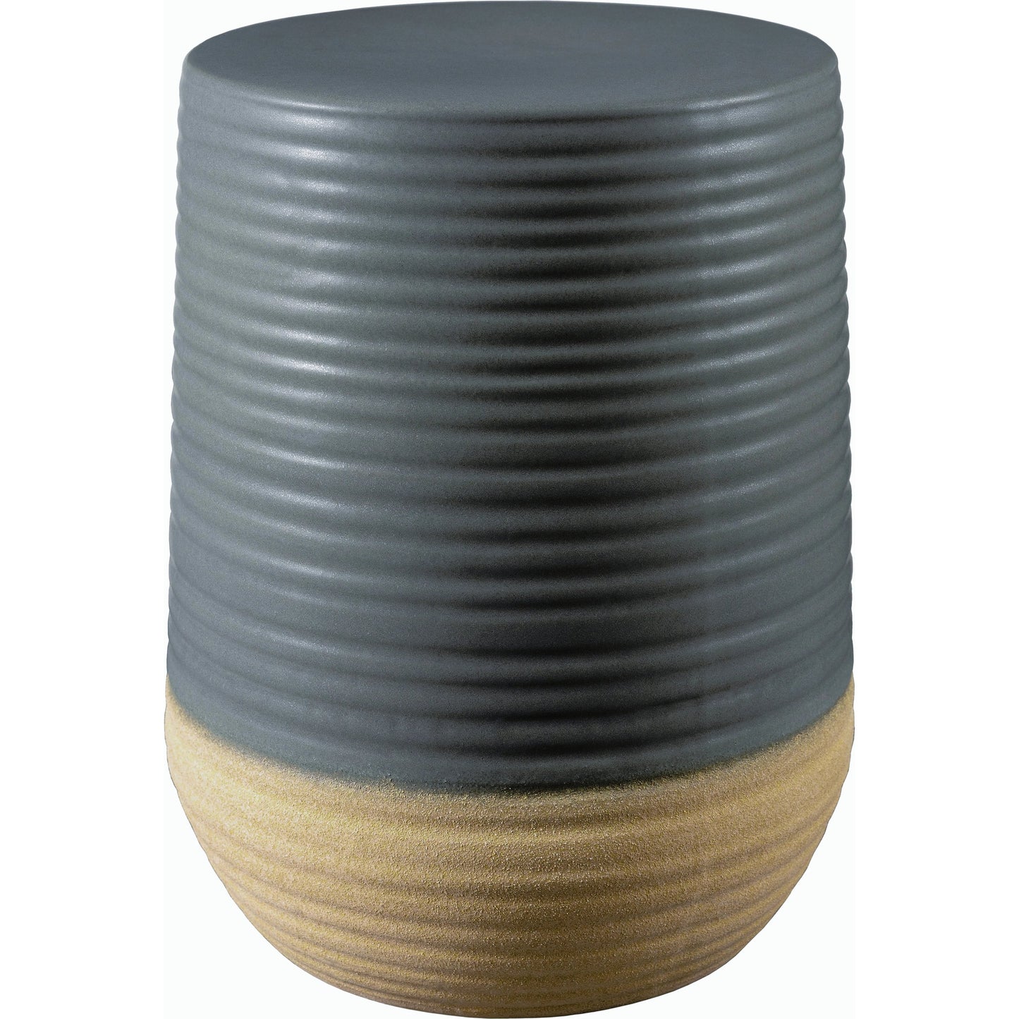001 SI-2169148 | Primary Silo | Terraza End Table - 538706 by Surya in top: gray, khaki, base: gray and glazedglazed. Made from ceramic in a modern style.