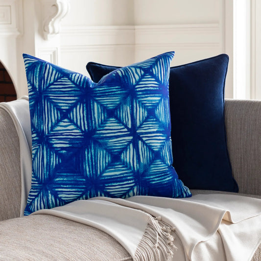 Azora Pillow - 10819 by Surya in blue, aqua. Made from 100% polyester in a eclectic & global style.