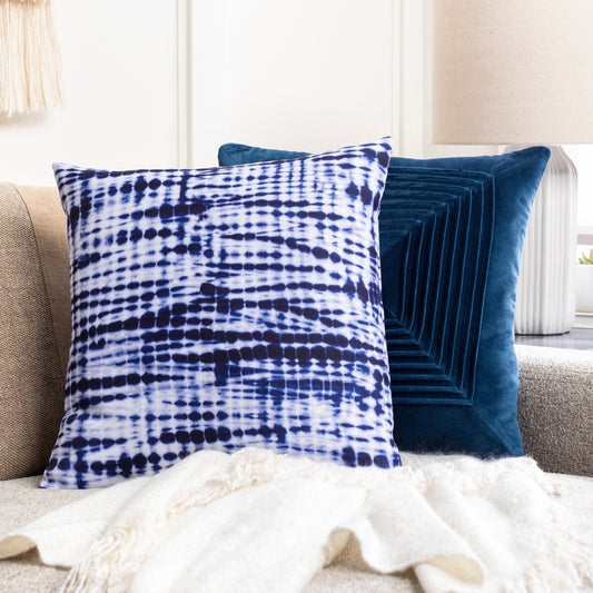 Azora Pillow - 36457 by Surya in dark blue, white. Made from 100% polyester in a eclectic & global style.