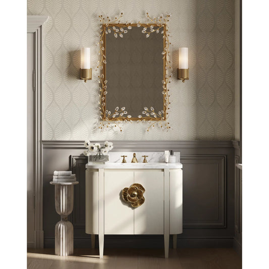 Bryce Bath Wall Sconce by Currey and Company. Made from composite, glass in a modern style.