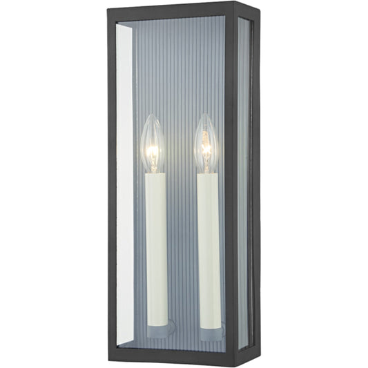 Vail Exterior Wall Sconce by Troy. Made from aluminum in a transitional style.