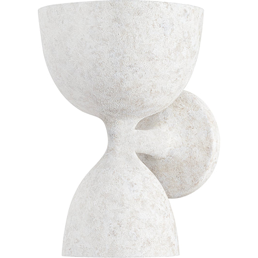 Waucoba 2 Light Wall Sconce by Troy in white wash. Made from steel in a modern style.