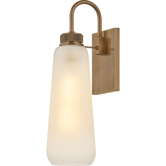 Gulliver Wall Sconce by Troy in patina brass. Made from steel in a modern style.