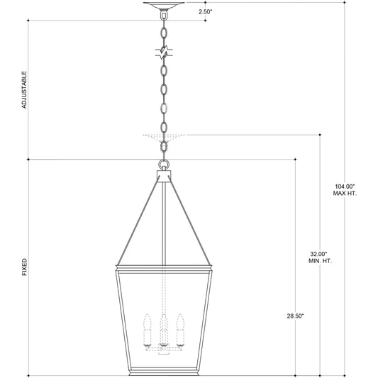 Ellerman Lantern by Currey and Company in old iron. Made from wrought iron, seeded glass in a transitional style.