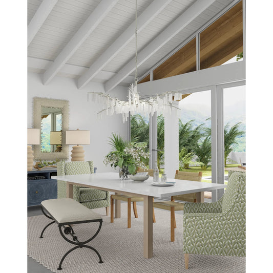 Forest Dawn Chandelier by Currey and Company. Made from wrought iron, crystal in a eclectic & global style.