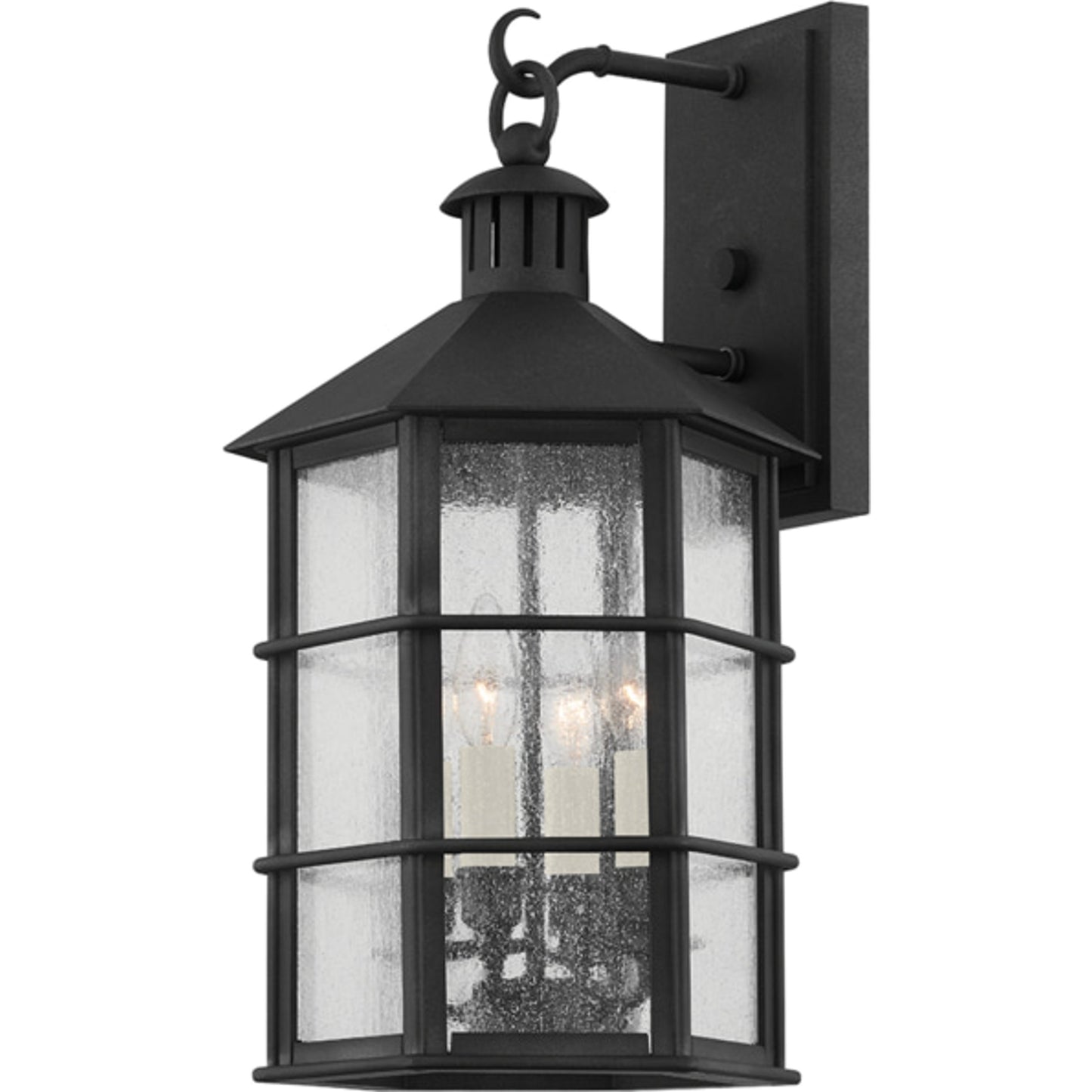 002 SI-1758895 | Primary Silo | Lake County Exterior Wall Sconce by Troy in french iron. Made from iron, steel in a traditional style.