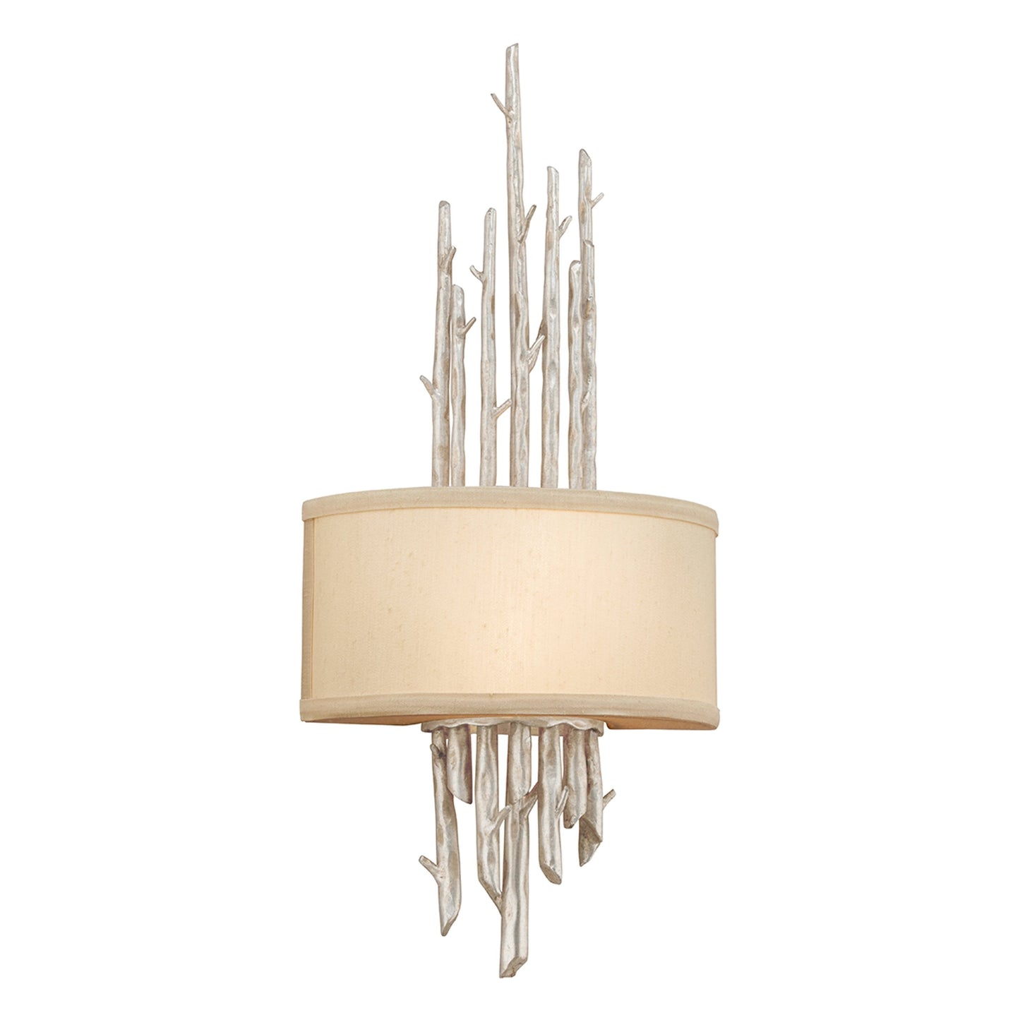 001 SI-2072572 | Additional Silo | Adirondack 2 Light 12 inch Silver Leaf Wall Sconce by Troy in champagne leaf. Made from hand worked iron in a modern style.