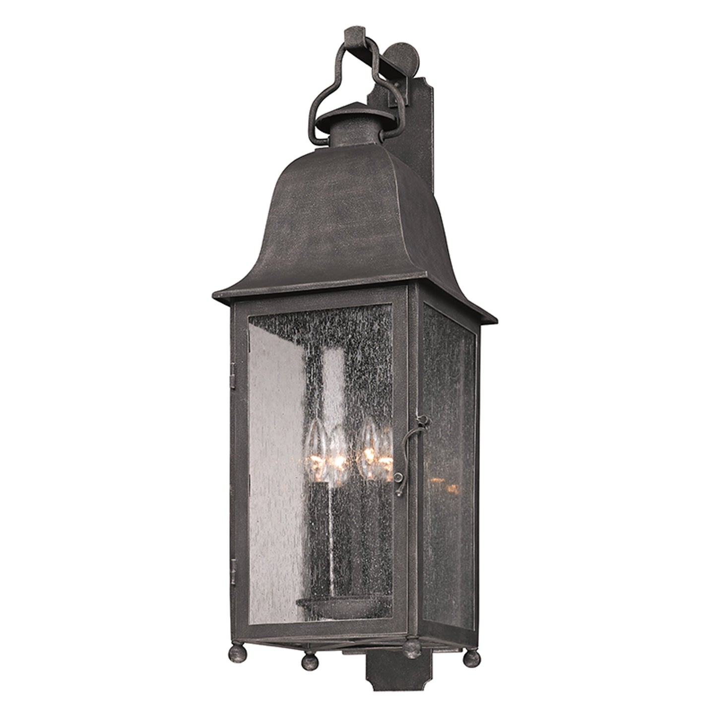 002 S-314001 | Additional Silo | Larchmont 4 Light 31.5 inch Vintage Bronze Outdoor Wall Sconce by Troy in aged pewter. Made from hand-worked iron in a traditional style.