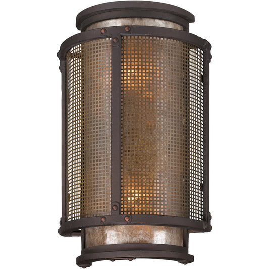 Copper Mountain Wall Lantern by Troy in copper mountain bronze. Made from hand worked iron in a cottage & farmhouse style.