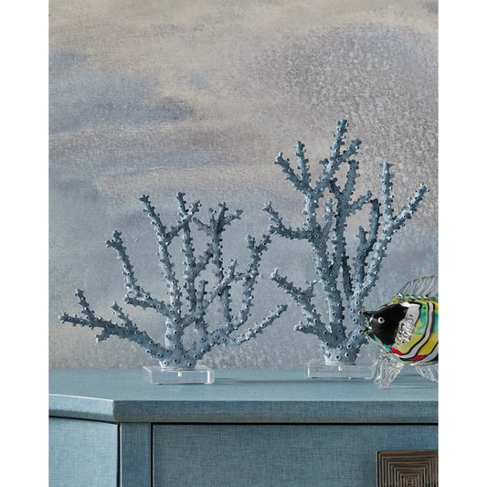Coral Set by Currey and Company in blue, clear. Made from composite, acrylic in a modern style.
