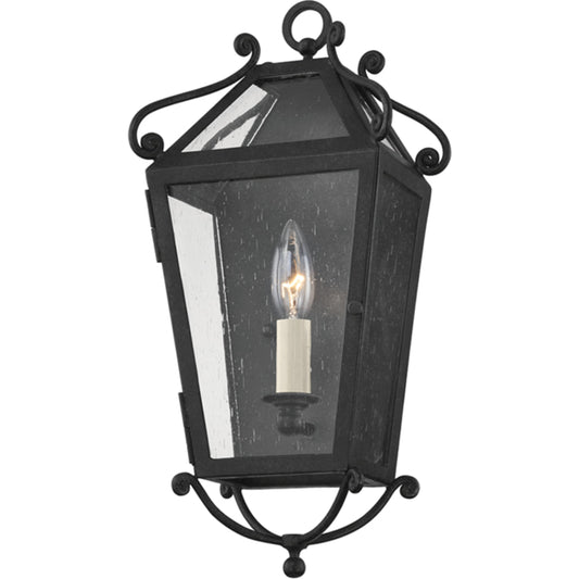 Santa Barbara County Exterior Wall Sconce by Troy in french iron. Made from iron, steel in a traditional style.