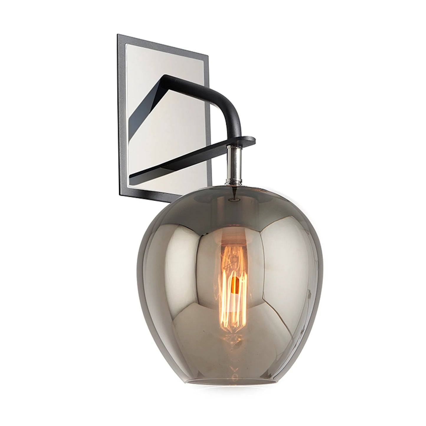 002 SI-2328202 | Additional Silo | Odyssey Wall Sconce by Troy in textured black, polish nickel. Made from hand worked iron in a modern style.