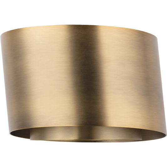 Roux Sconce by Troy in patina brass. Made from steel in a modern style.