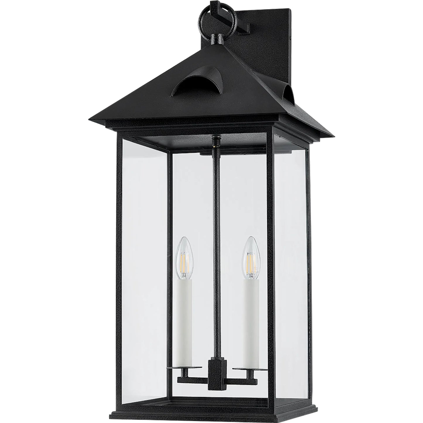 001 SI-2327867 | Primary Silo | Corning 2 Light 23 inch Forged Iron Exterior Wall Sconce by Troy in forged iron. Made from aluminum in a cottage & farmhouse style.