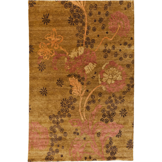 Cordonnet Rug - 7152F by Feizy in green, rust. Made from wool in a unique style.