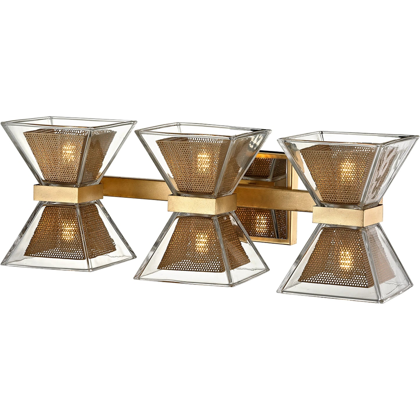 005 SI-2072741 | Primary Silo | Expression Bath Light by Troy in gold leaf. Made from hand worked iron in a modern style.