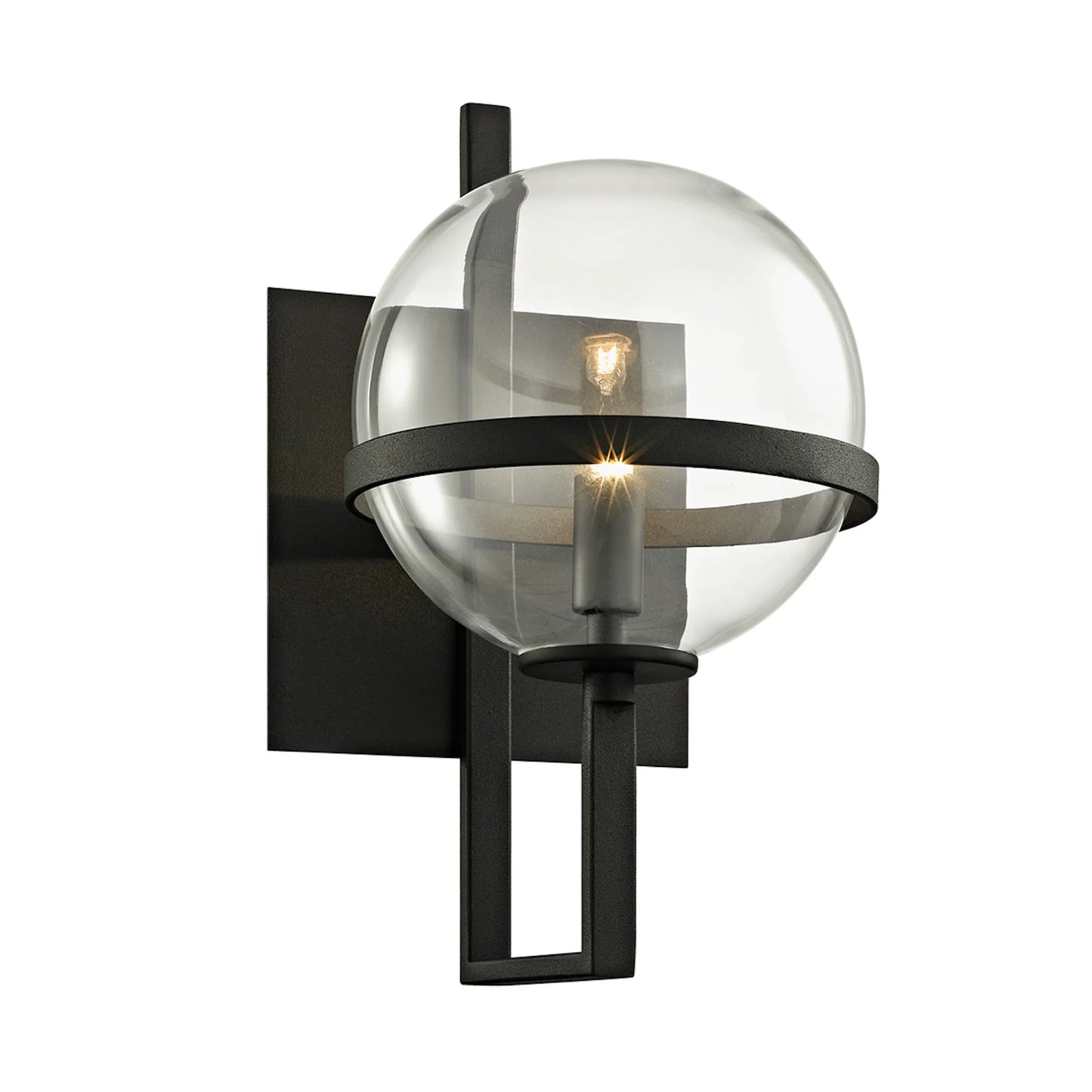002 SI-2327916 | Additional Silo | Elliot Wall Sconce by Troy in textured black. Made from hand worked iron in a modern style.