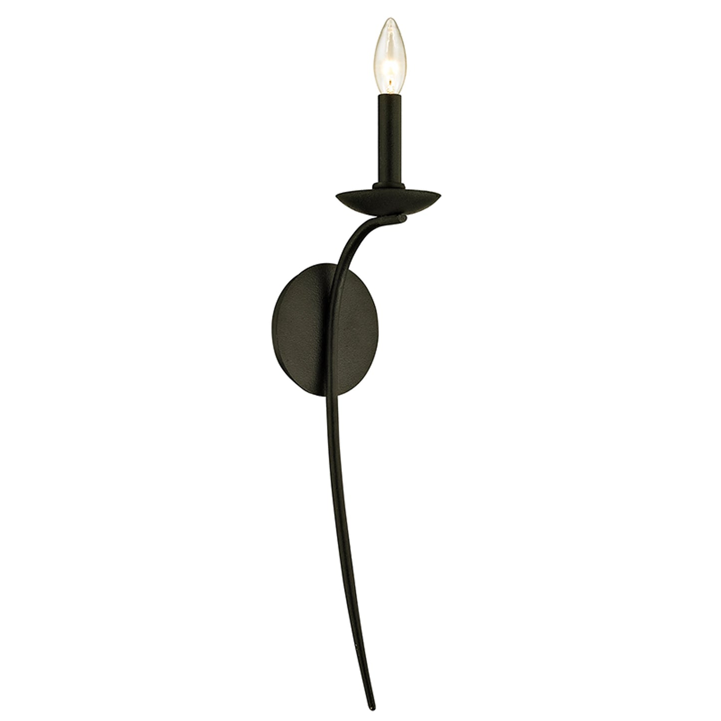 001 SI-2072931 | Additional Silo | Sawyer Wall Sconce by Troy in forged iron. Made from hand worked iron in a transitional style.